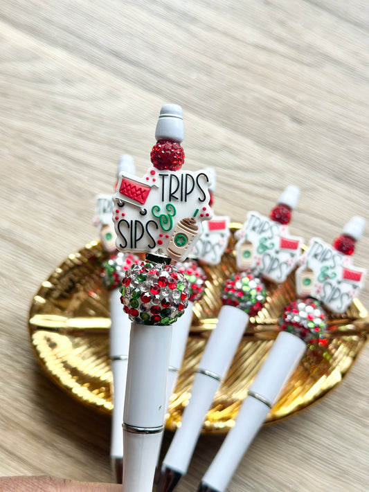 Trips and Sips Beaded Pen