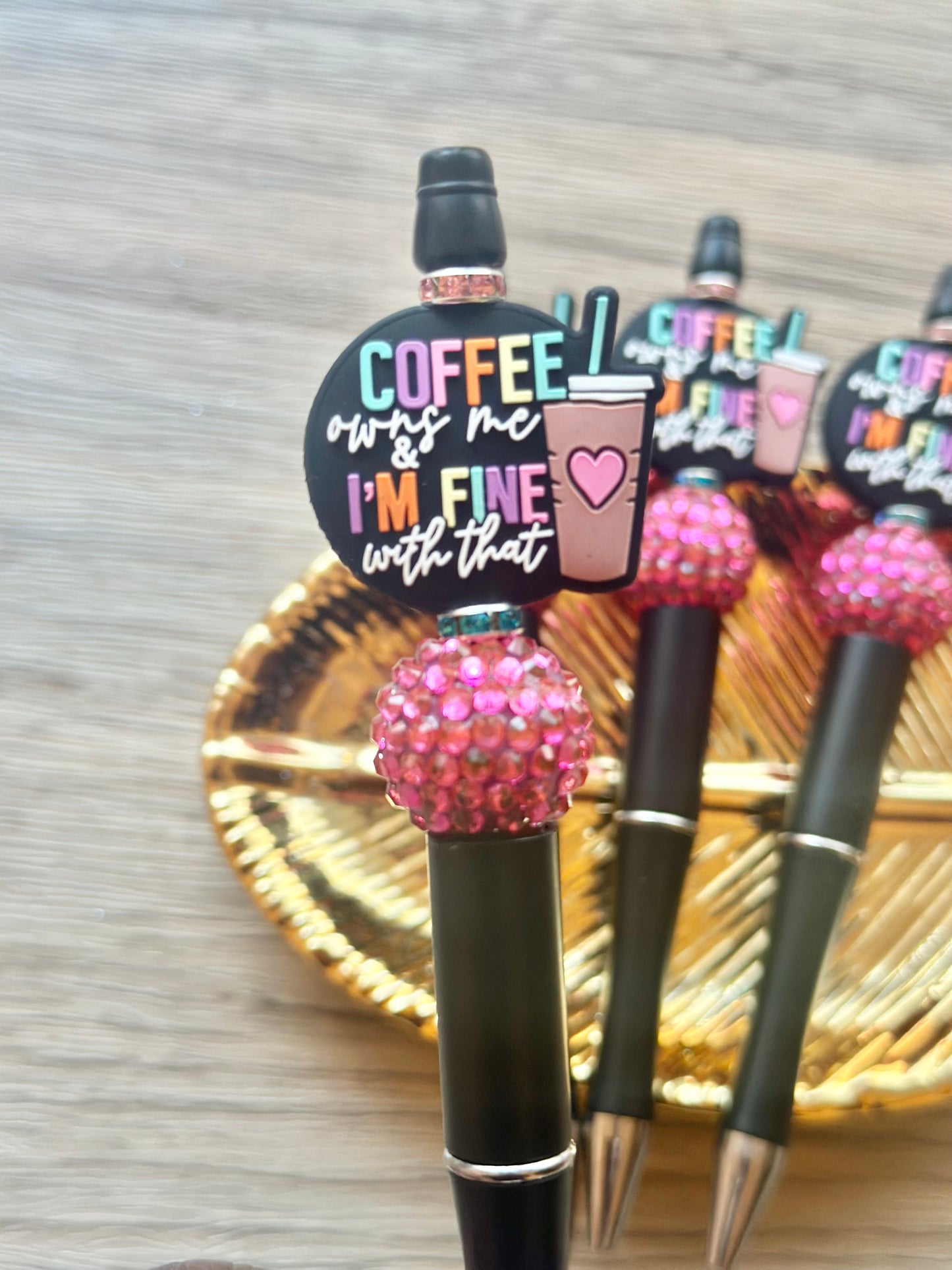 Coffee Owns Me Beaded Pen