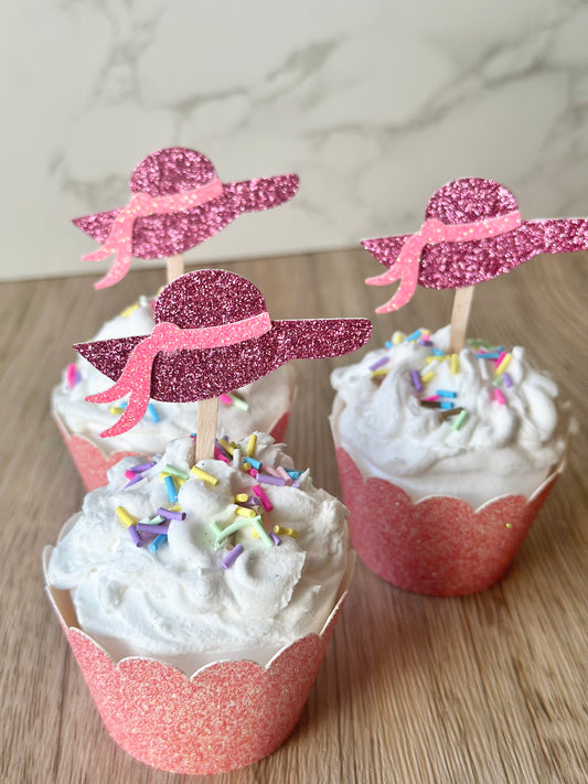Derby Hat Cupcake Toppers