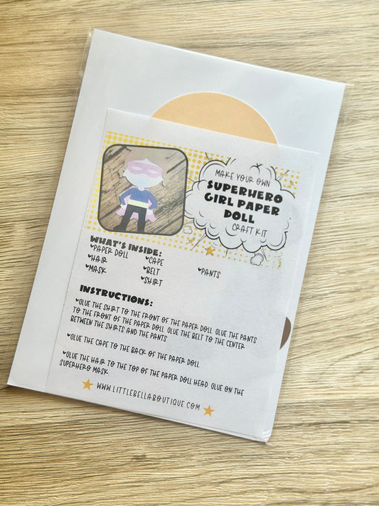 Dollar Deals: Make Your Own Superhero Paper Doll Paper Craft Kit (Girl Version)
