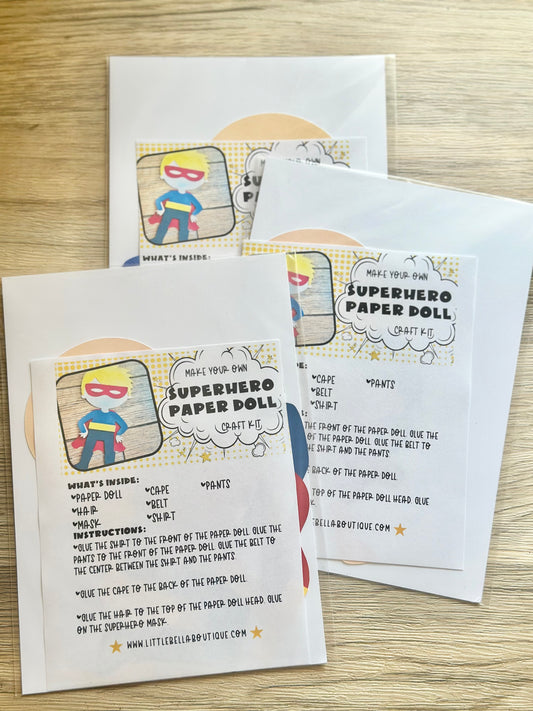Dollar Deals: Make Your Own Superhero Paper Doll Paper Craft Kit (Boy Version)