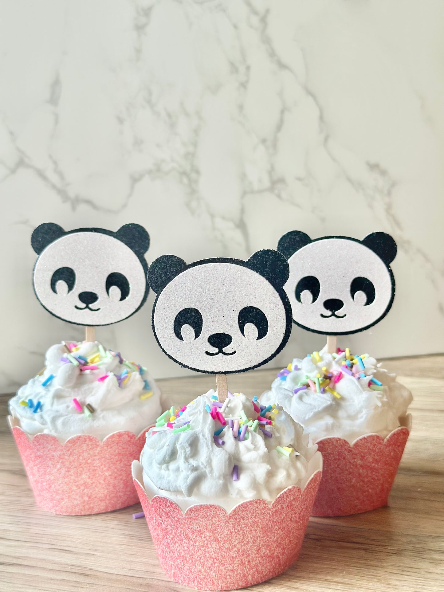 Panda Cupcake Toppers - 12ct