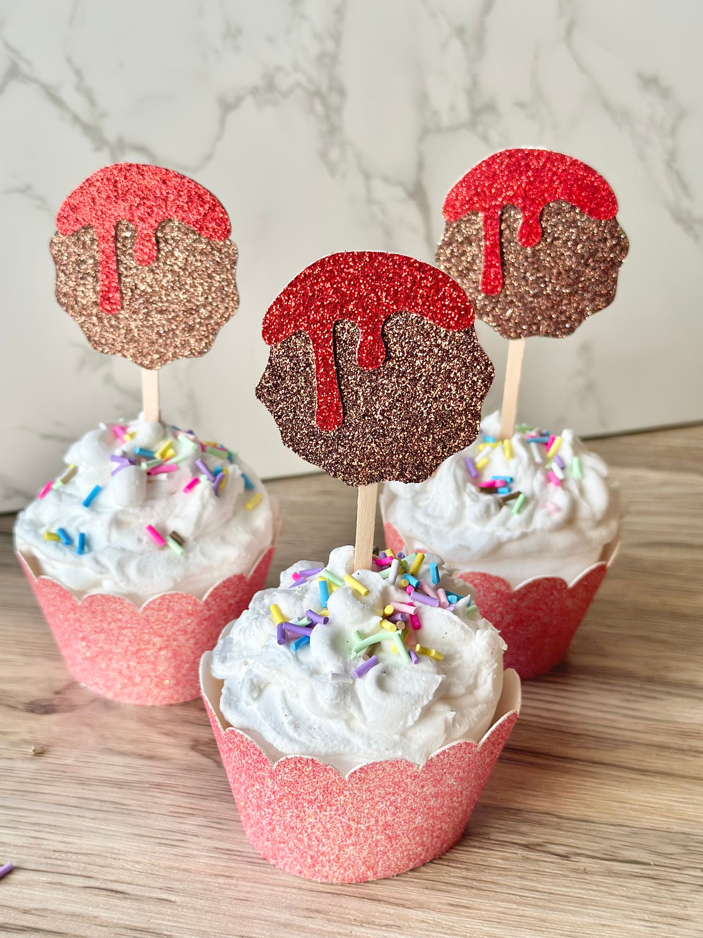 Meatball Cupcake Toppers - 12ct