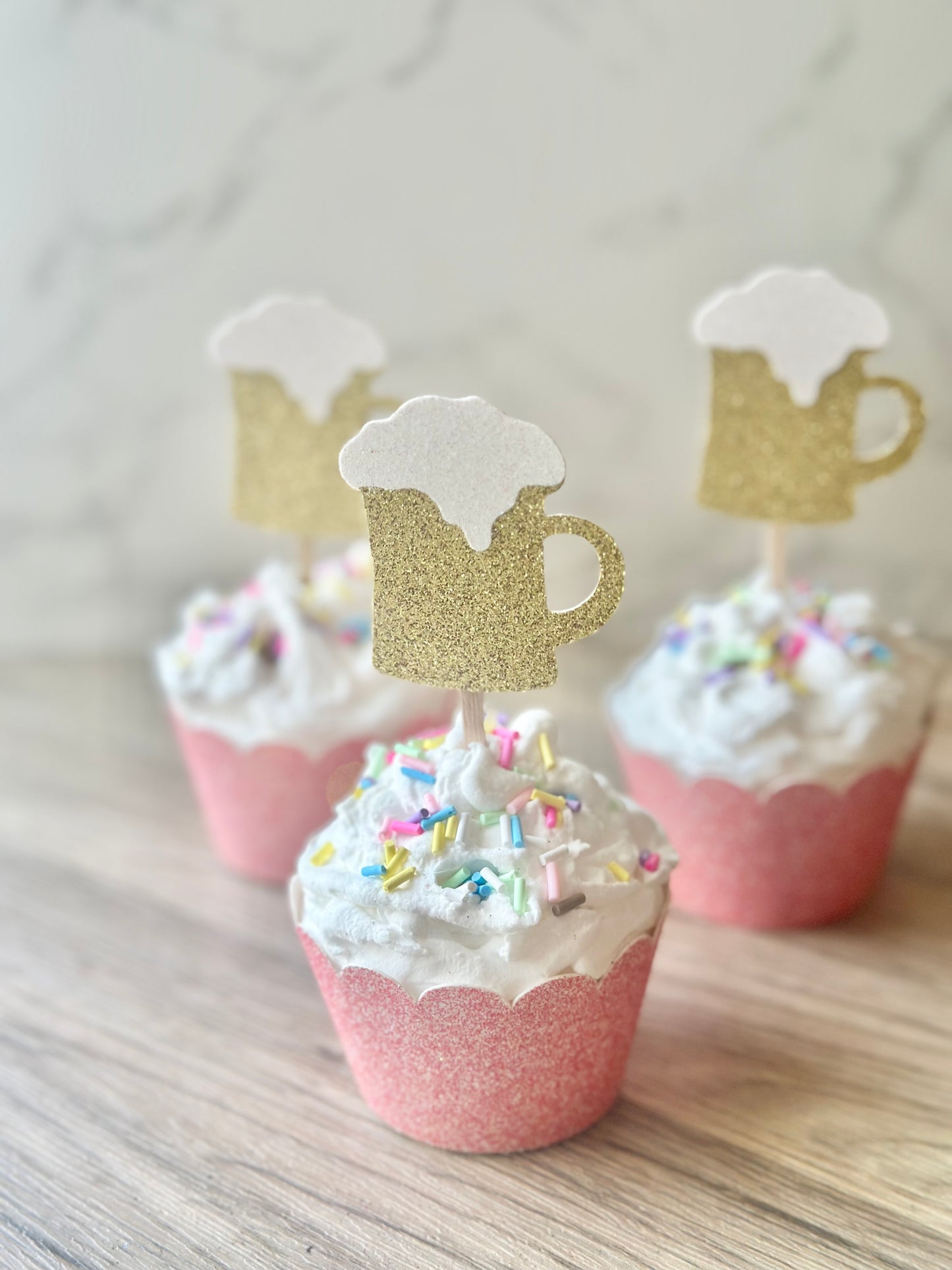 Beer Cupcake Toppers - 12ct