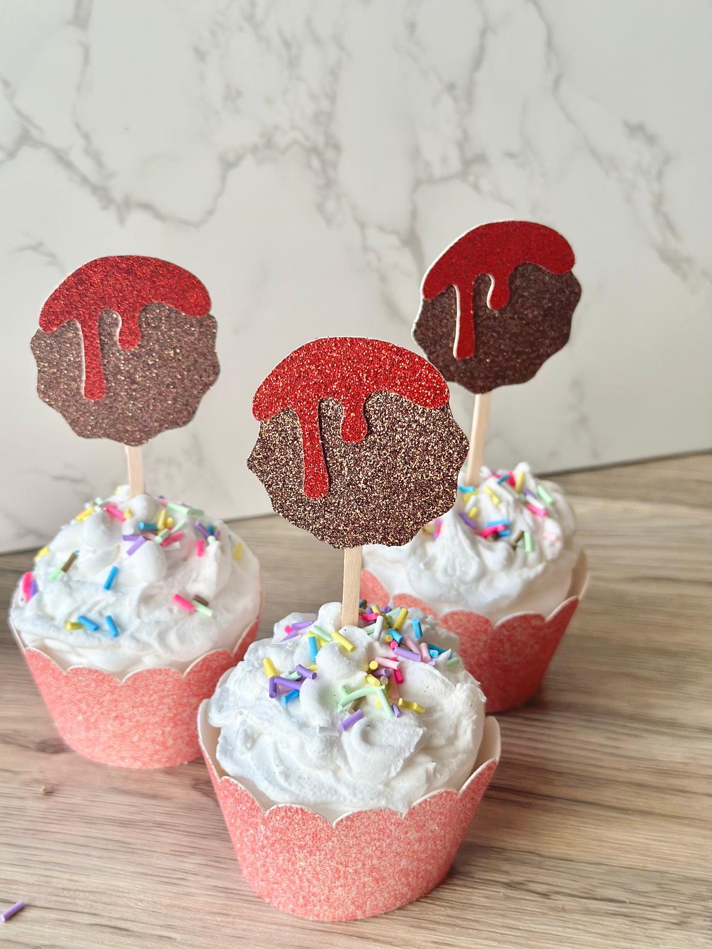 Meatball Cupcake Toppers - 12ct