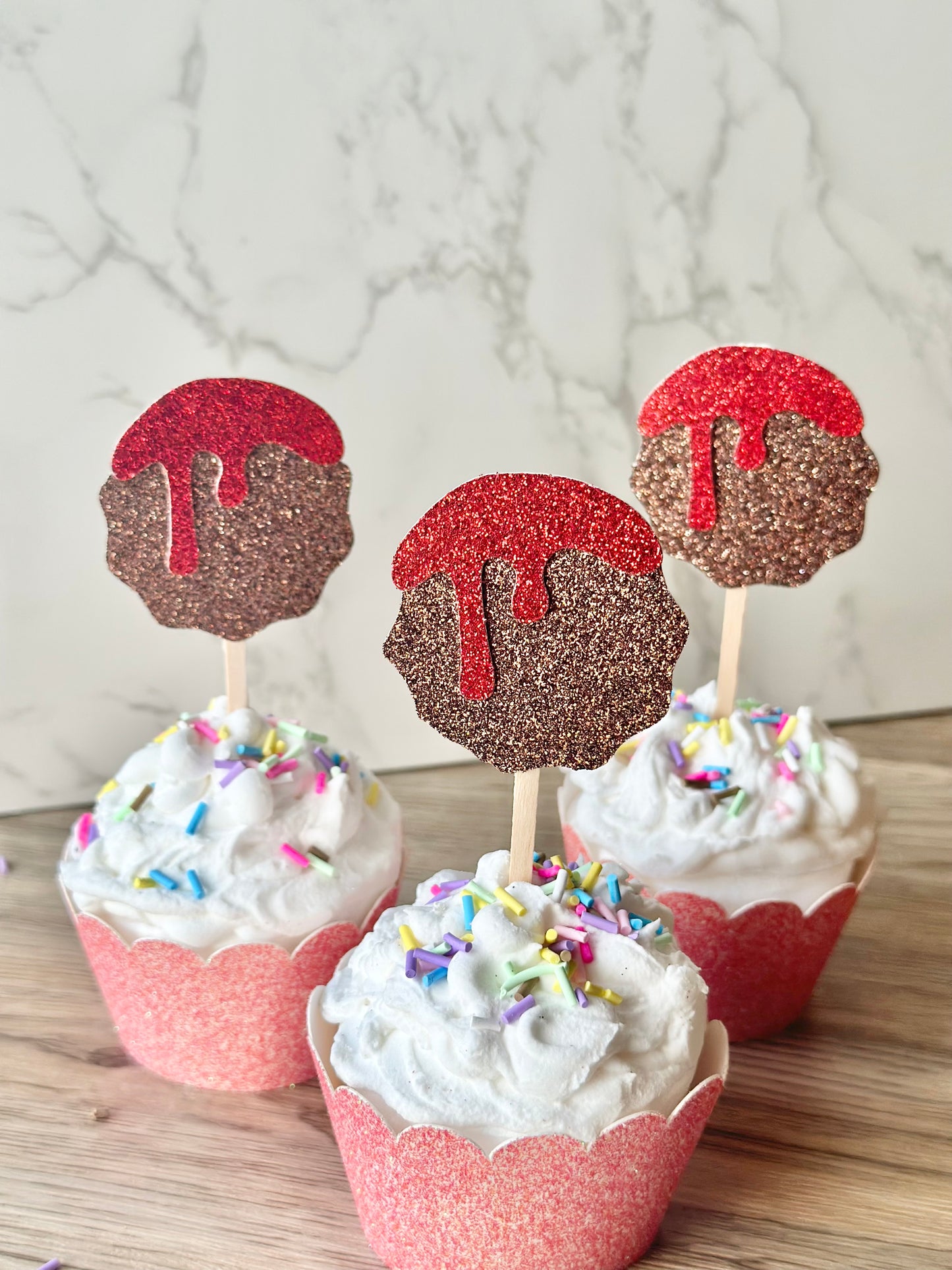 Meatball Cupcake Toppers - 12ct