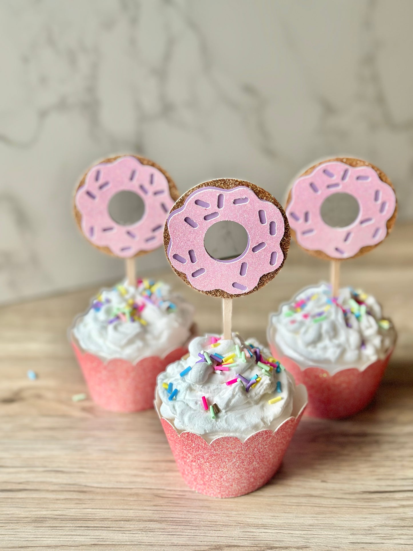 Donut Cupcake Toppers - 12ct