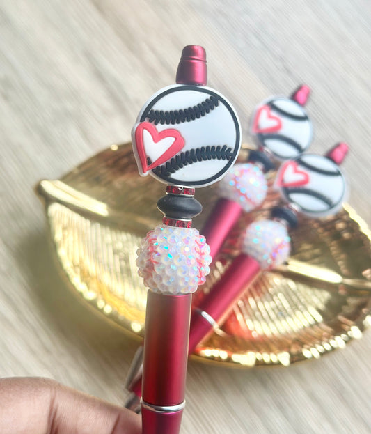 Baseball Beaded Pen