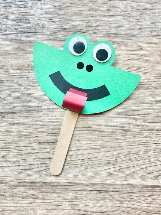 Make Your Own Frog Stick Puppet Paper Craft Kit