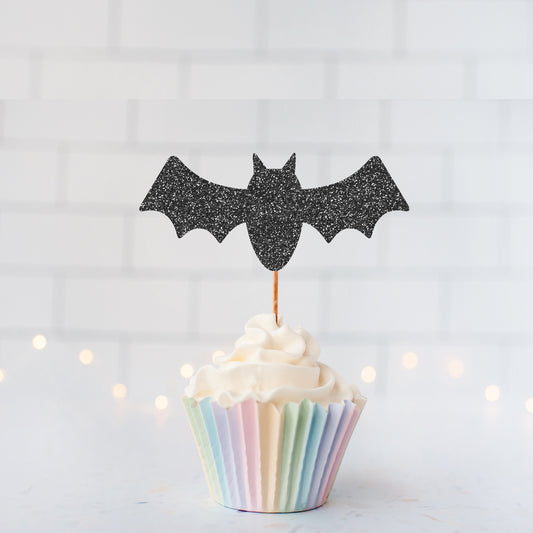 Glitter Bat Cupcake Toppers