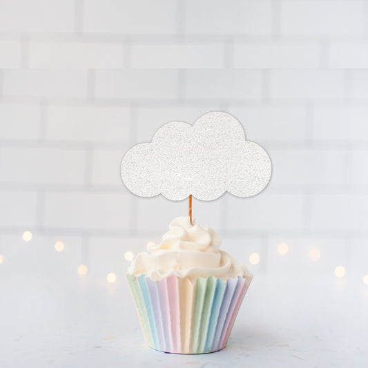 READY TO SHIP Cloud Cupcake Toppers