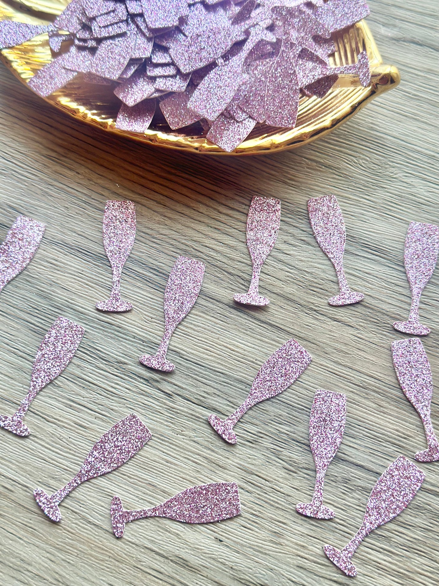 Glitter Champagne Flute Confetti