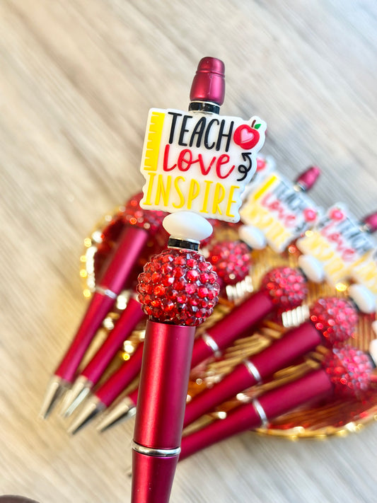 Teach Love Inspire Beaded Pen