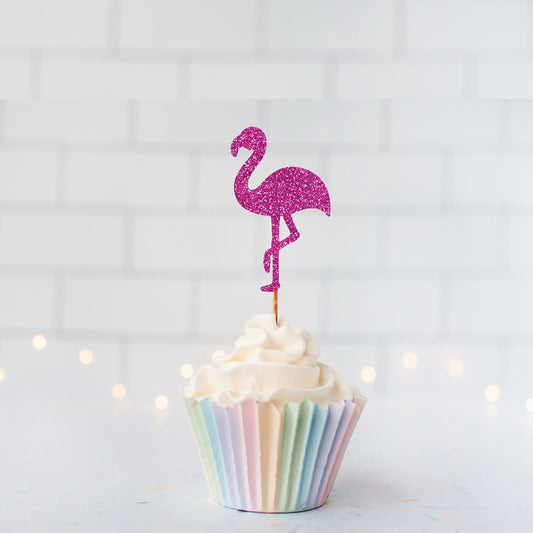 READY TO SHIP Flamingo Cupcake Toppers