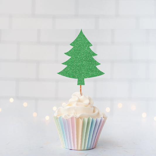 READY TO SHIP Forest Tree Cupcake Toppers