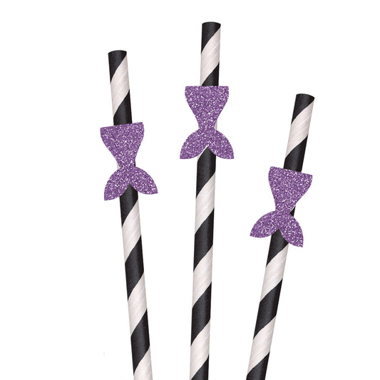 Mermaid Tail Party Straws - Set of 10