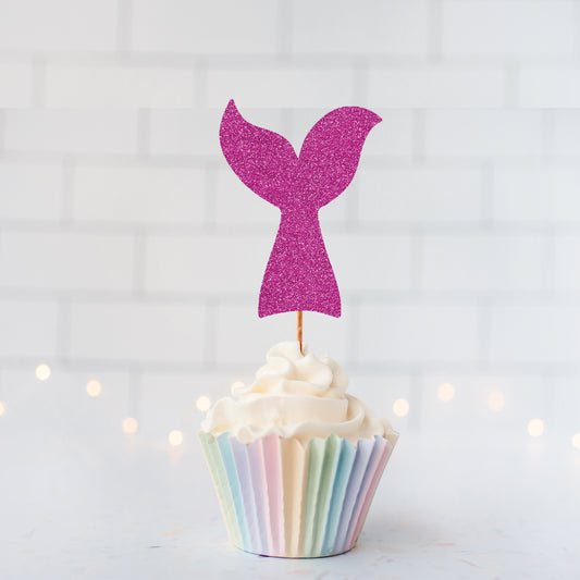 READY TO SHIP Mermaid Tail Cupcake Toppers