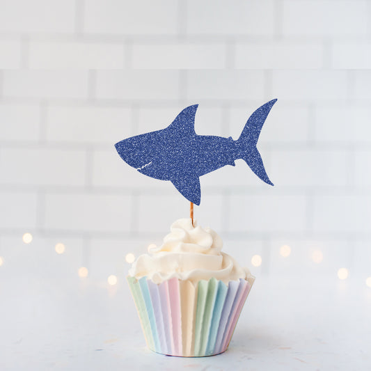 READY TO SHIP Shark Cupcake Toppers