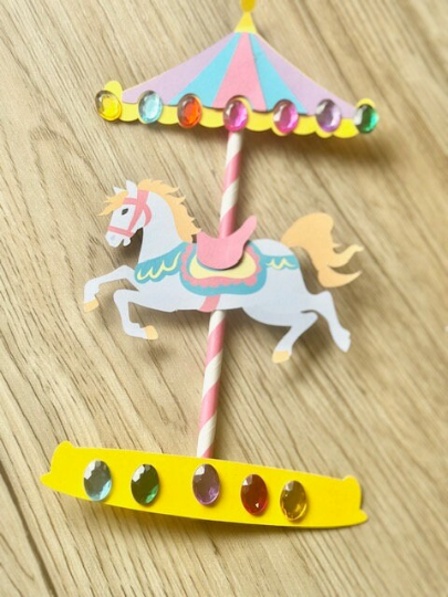 Make Your Own Carousel Horse Paper Craft Kit
