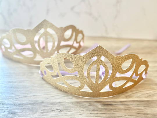Glitter Princess Paper Crown - Princess Paper Crown Favors