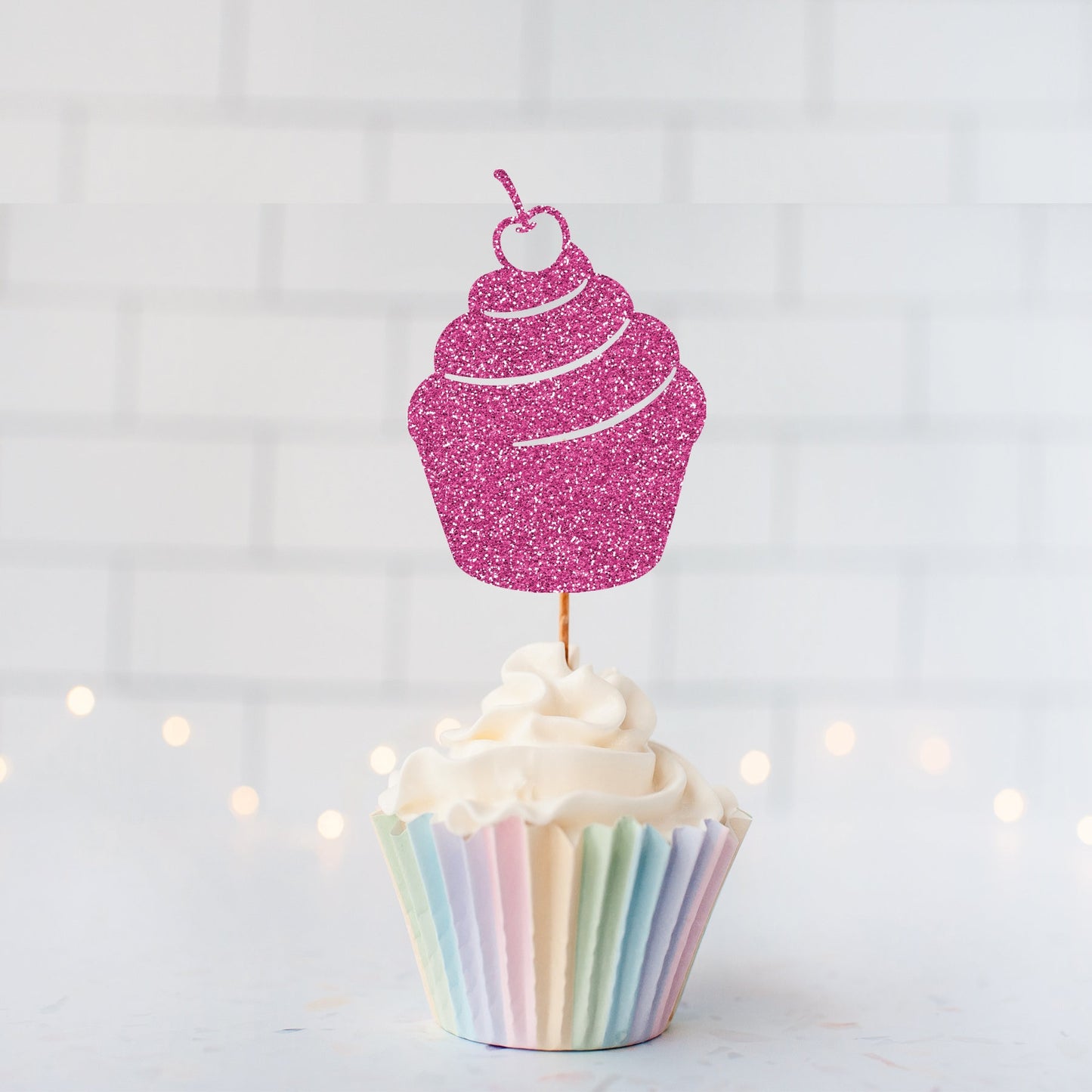 Glitter Cupcake Cupcake Toppers