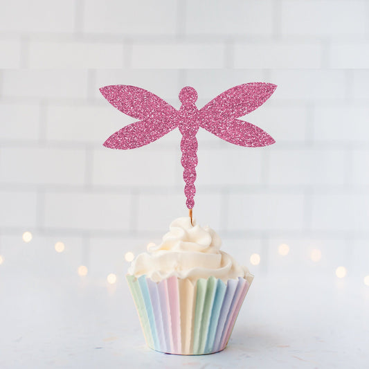 READY TO SHIP Dragonfly Cupcake Toppers