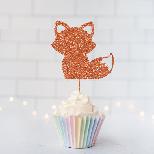 READY TO SHIP Little Fox Cupcake toppers