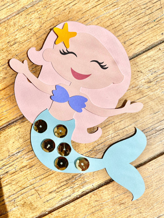 Make Your Own Mermaid Paper Doll Paper Craft Kit