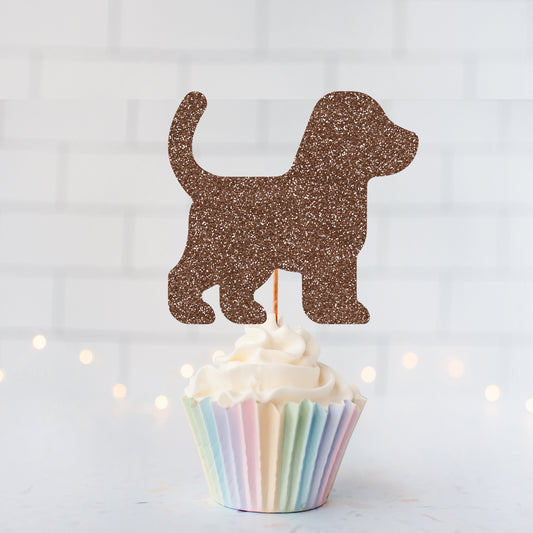 READY TO SHIP Puppy Cupcake Toppers