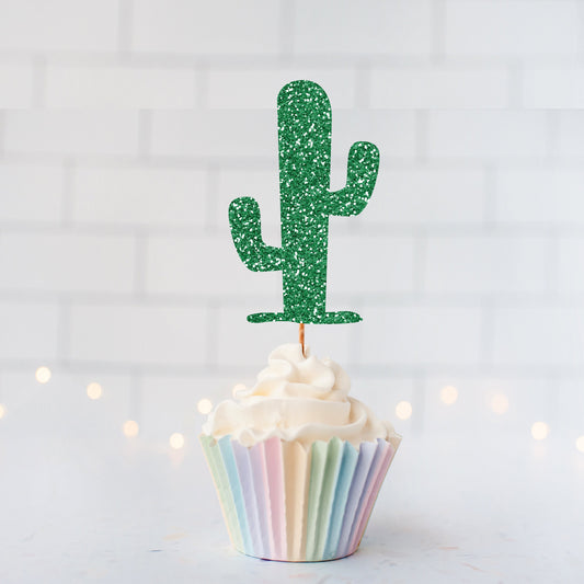 READY TO SHIP Cactus Cupcake Toppers