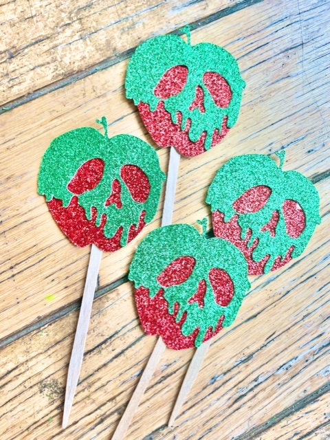 Poison Apple Cupcake Toppers - Set of 12