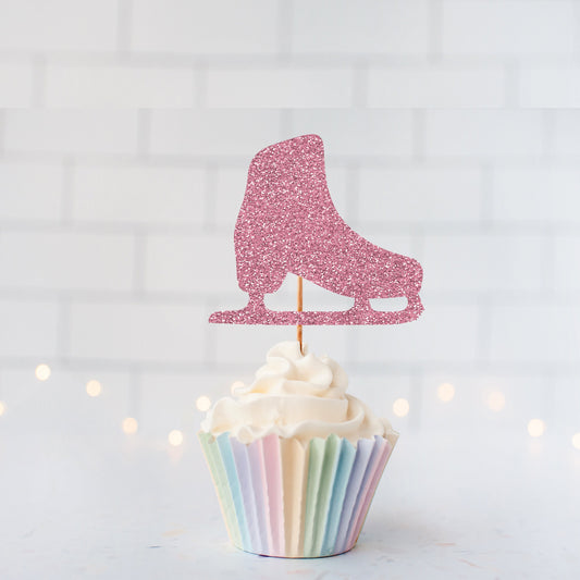 READY TO SHIP Ice Skate Cupcake Toppers