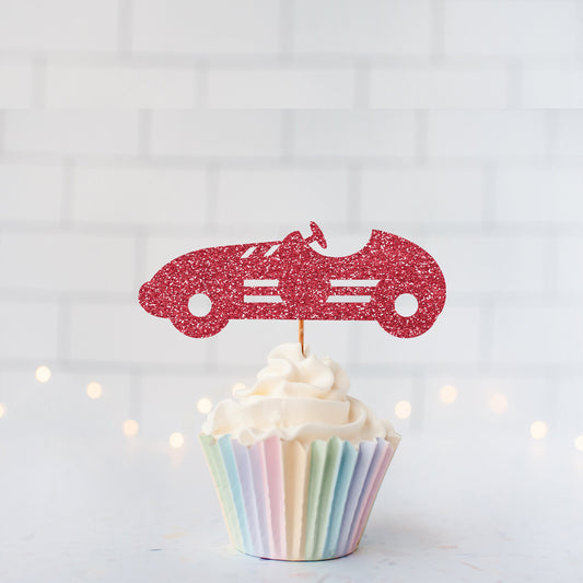 READY TO SHIP Race Car Cupcake Toppers