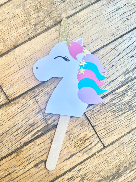 Make Your Own Unicorn Stick Puppet Paper Craft Kit