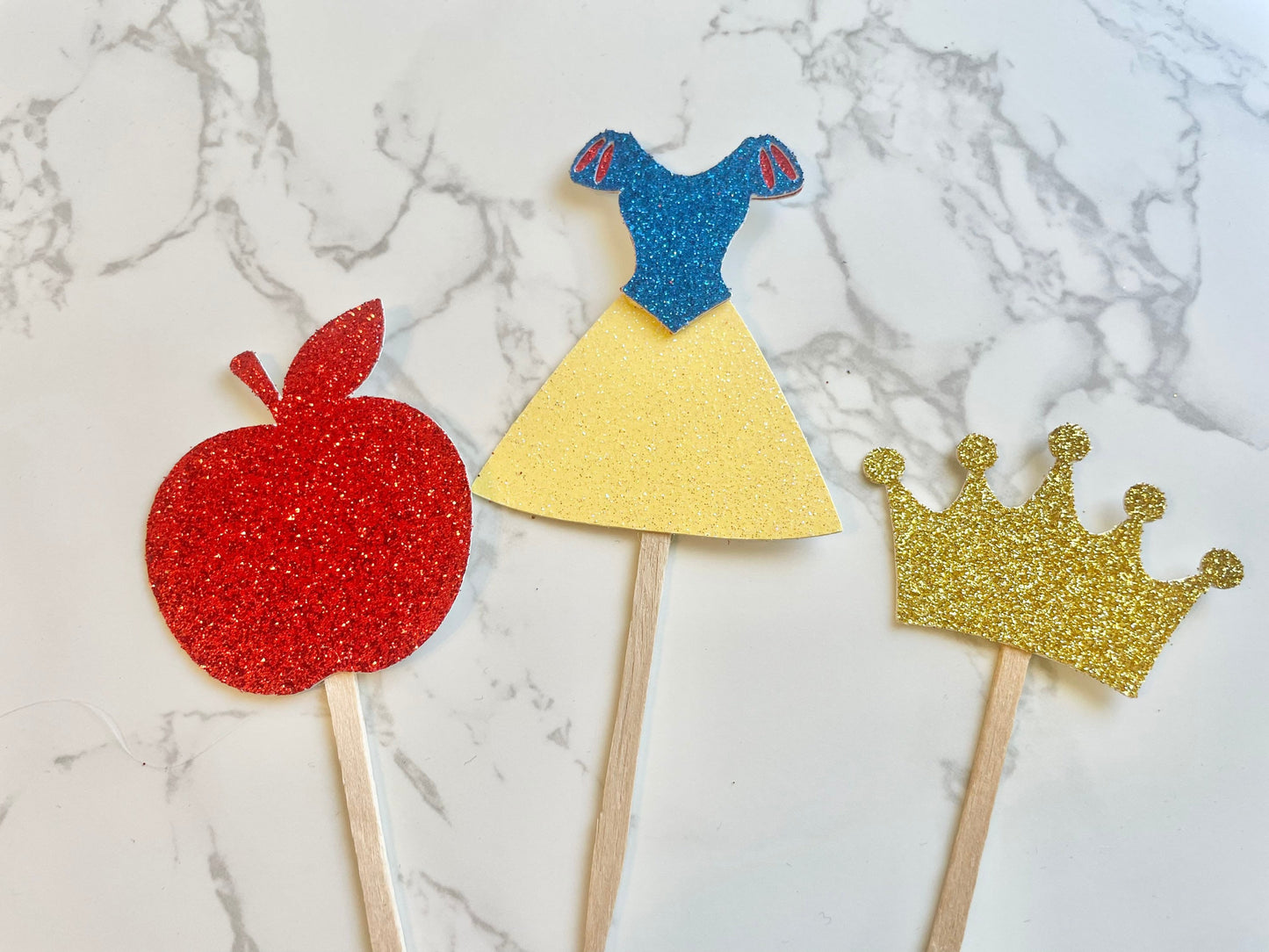 Snow Princess Cupcake Toppers - Set of 12