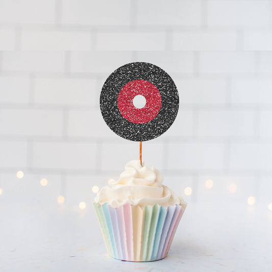 READY TO SHIP Record Cupcake Toppers