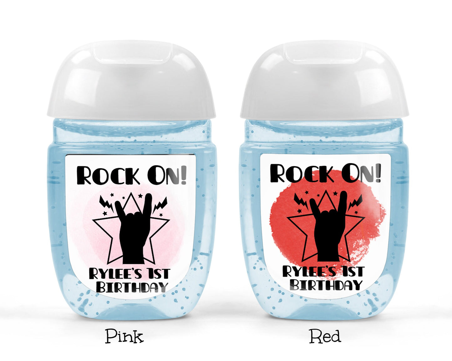 Rock and Roll Hand Sanitizer Labels - Labels ONLY