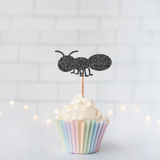 Glitter Ant Cupcake Toppers