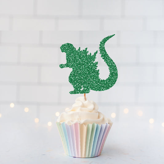 READY TO SHIP Titan Lizard Inspired Cupcake Toppers