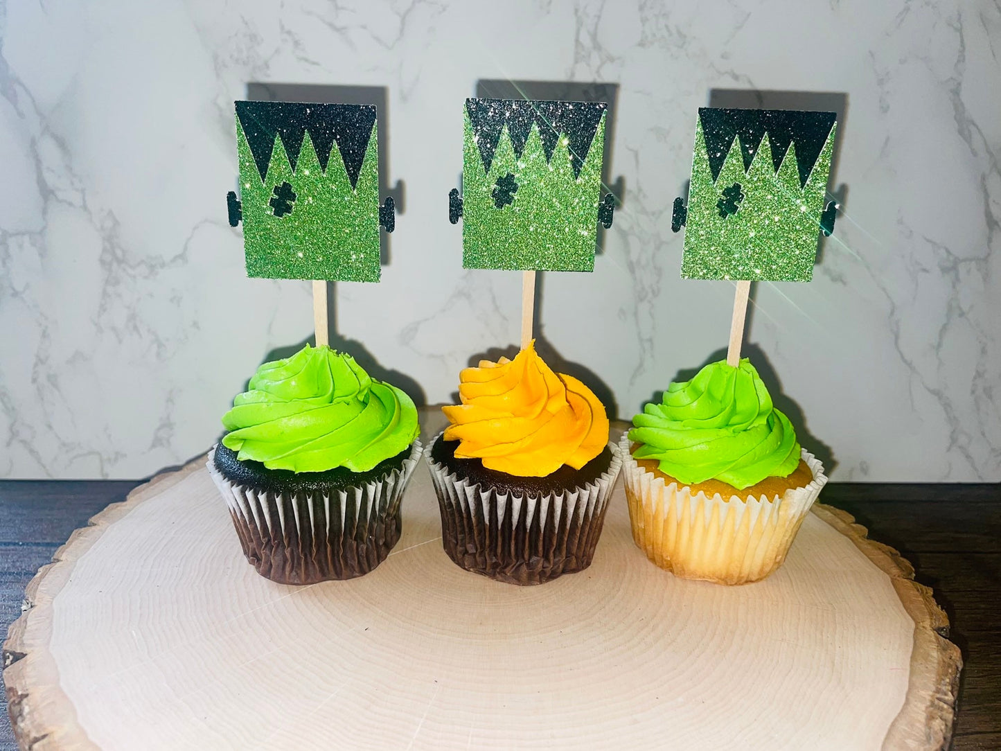 Frankenstein Cupcake Toppers - 12ct