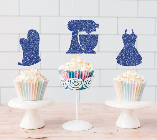 Glitter Baking Cupcake Toppers