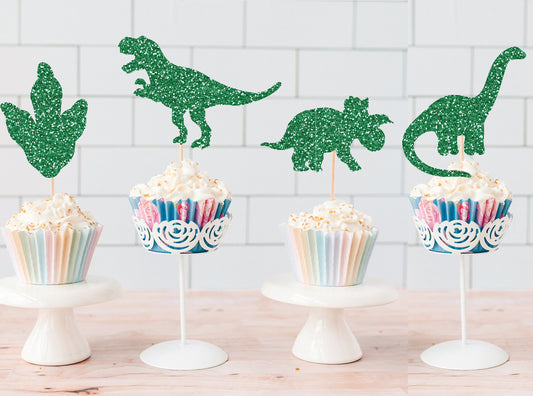 READY TO SHIP Dinosaur Cupcake Toppers