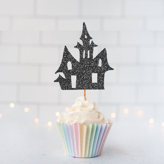 READY TO SHIP Haunted House Cupcake Toppers