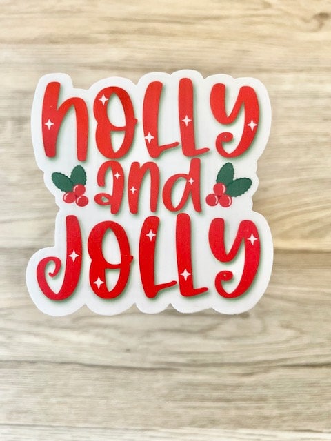 Holly and Jolly Vinyl Sticker