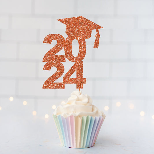 READY TO SHIP Class Of 2024 Cupcake Toppers