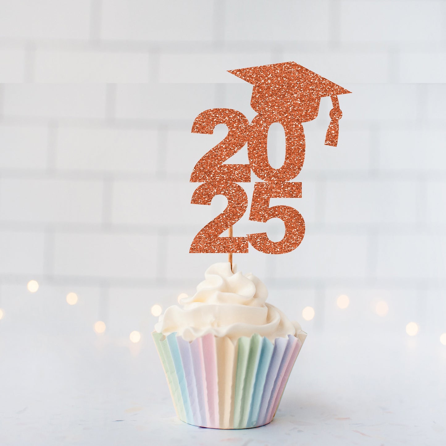 Glitter Class Of 2025 Cupcake Toppers