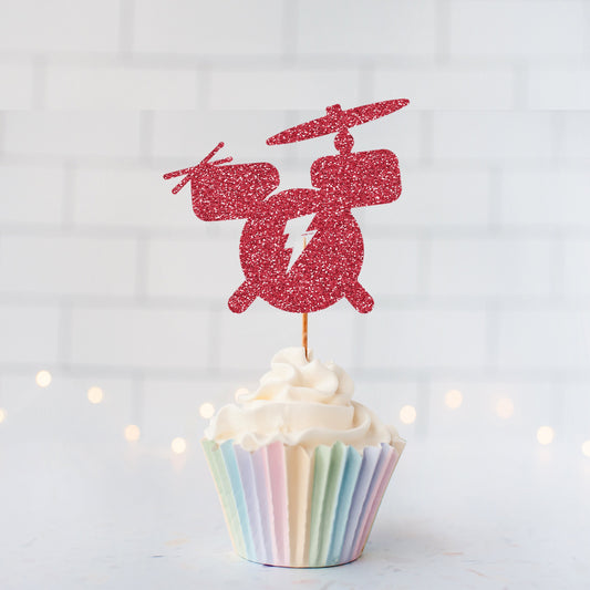 READY TO SHIP Drum Set Cupcake Toppers