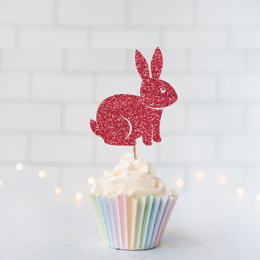 Glitter Year of the Rabbit Cupcake Toppers