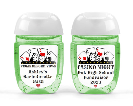 Casino Hand Sanitizer Labels - Labels ONLY