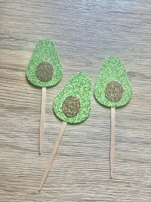Avocado Cupcake Toppers - 12ct
